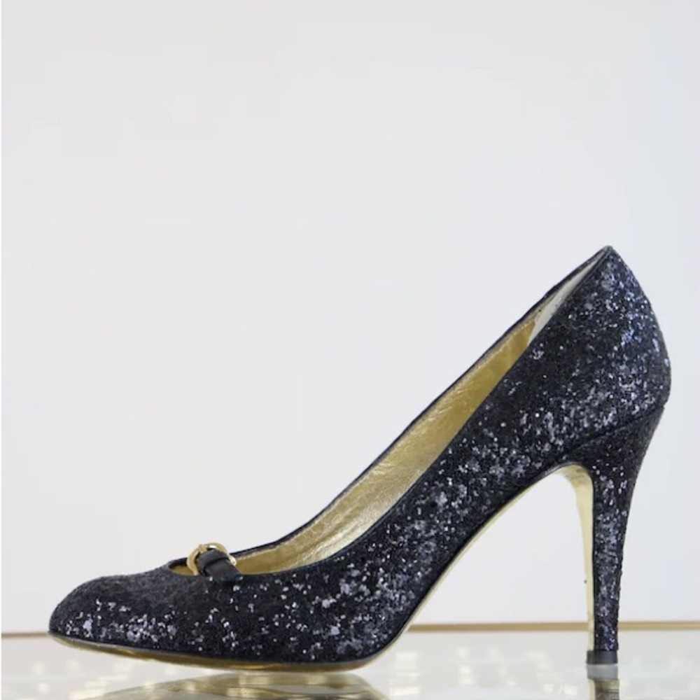 Black glitter juicy couture pumps